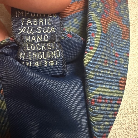 Vintage Polo Ralph Lauren Men's Tie 100%‎ Silk Paisley Made in England NEW - Picture 8 of 8